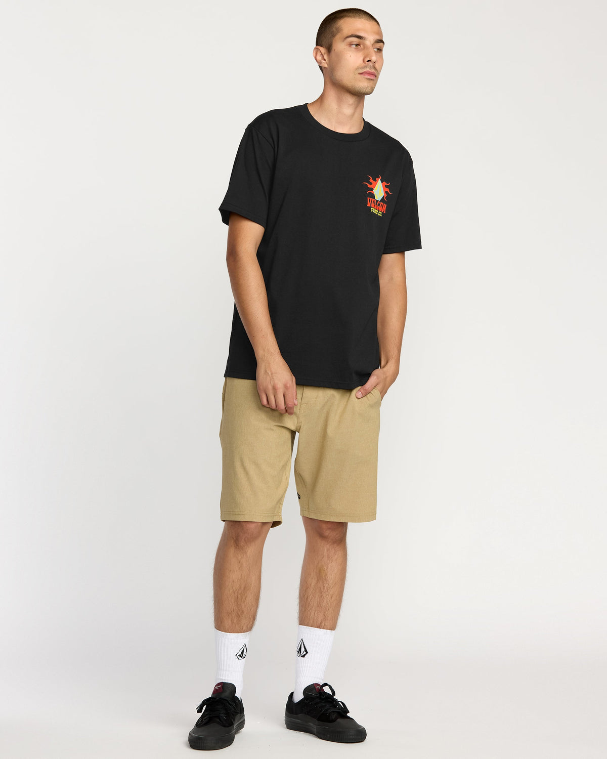 Men's Peak A Boo Short Sleeve Tee Black - Volcom