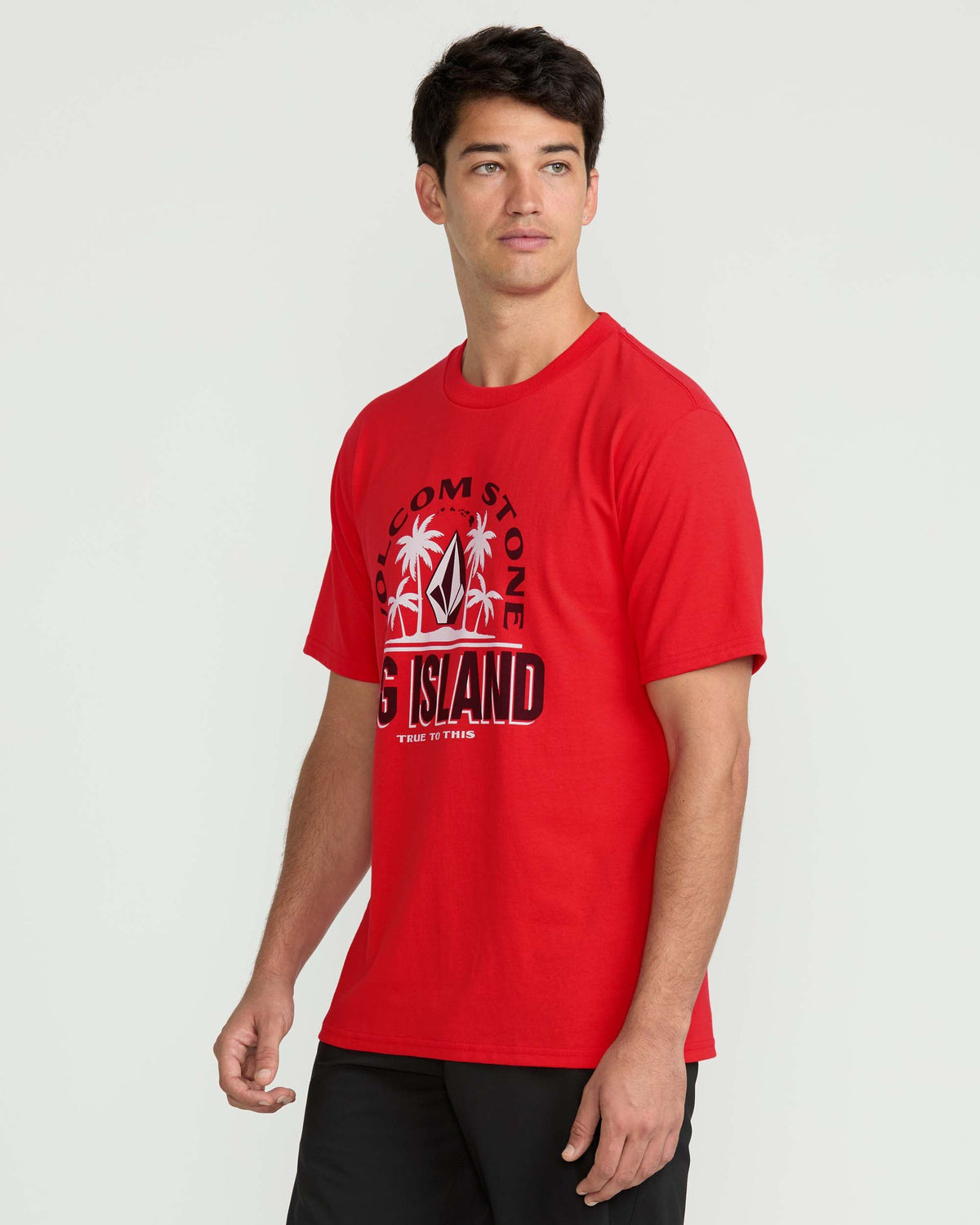 Men's Claimed Big Island Short Sleeve Tee Chili Red - Volcom