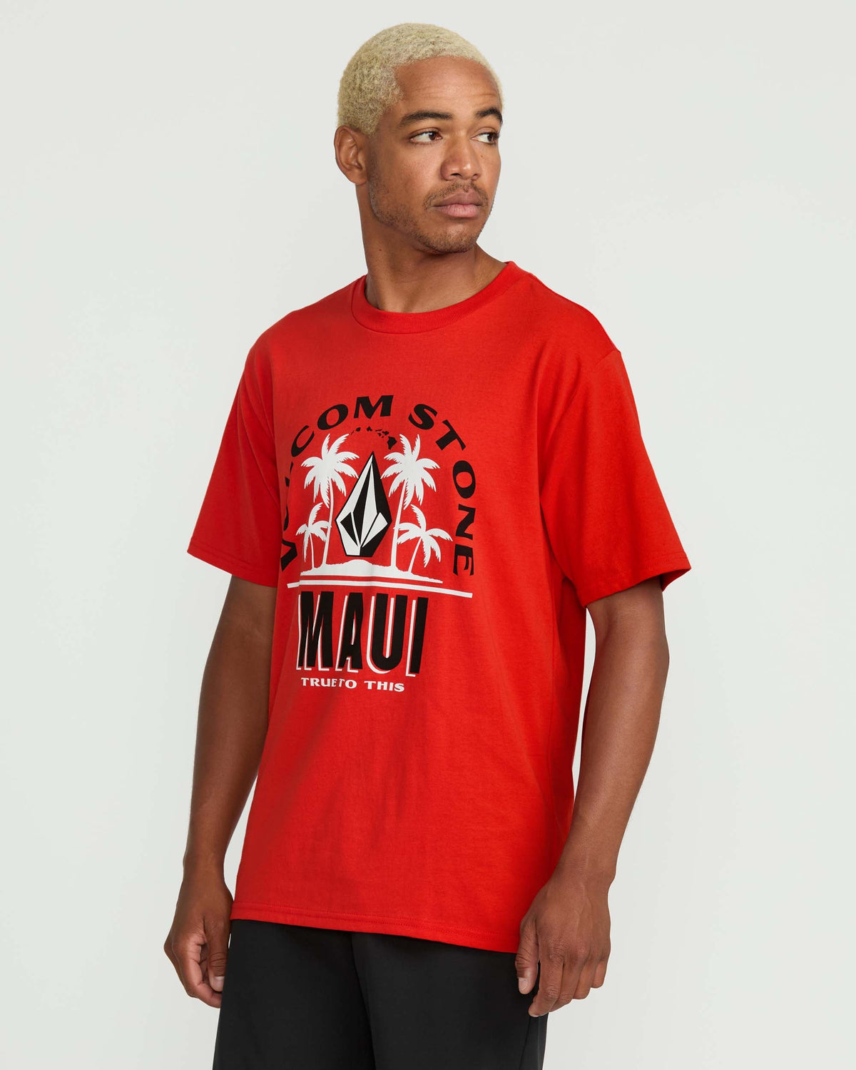 Men's Claimed Maui Short Sleeve Tee Chili Red - Volcom