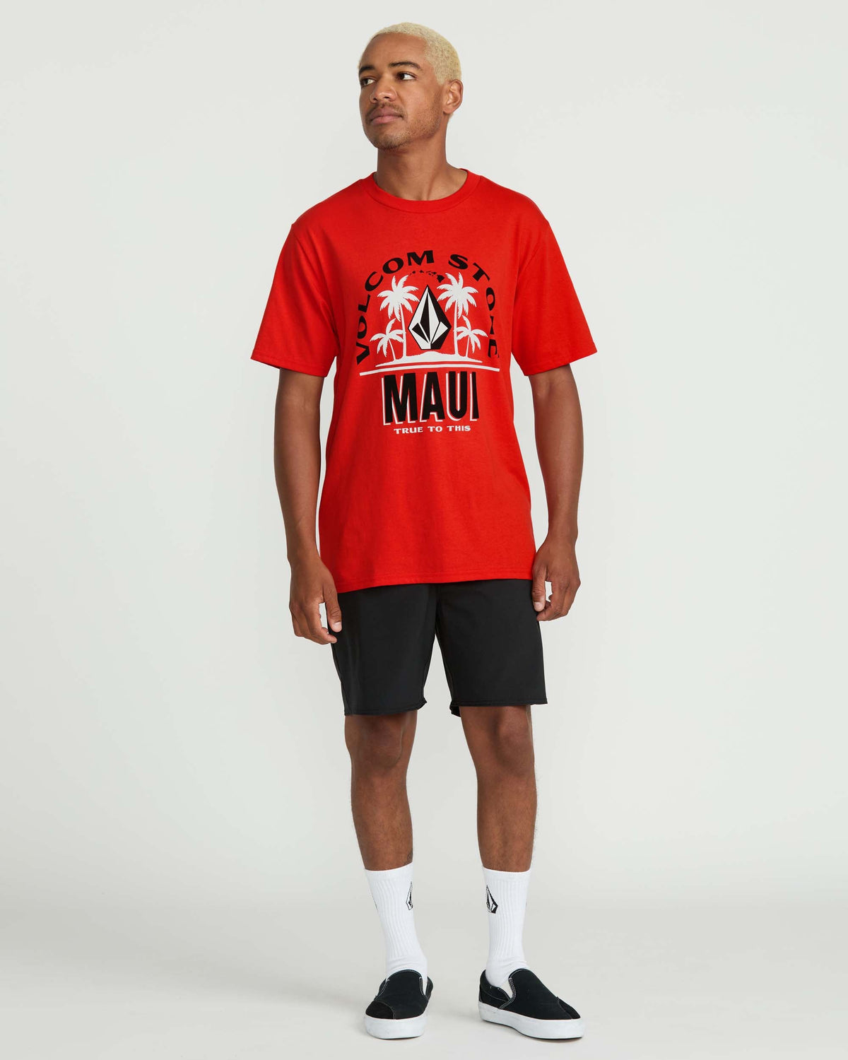 Men's Claimed Maui Short Sleeve Tee Chili Red - Volcom