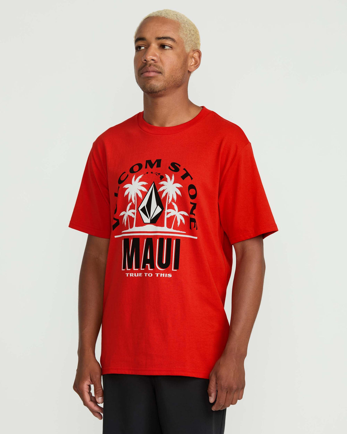 Men's Claimed Maui Short Sleeve Tee Chili Red - Volcom