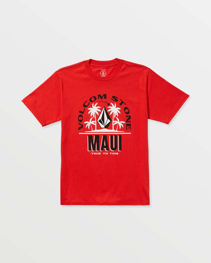 Men's Claimed Maui Short Sleeve Tee Chili Red - Volcom
