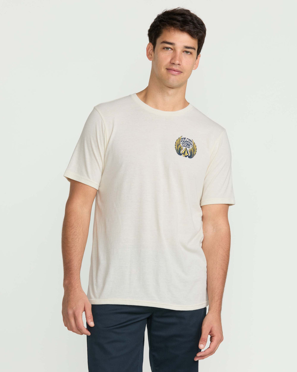 Men's Dactyl Short Sleeve Tee Off White Heather - Volcom