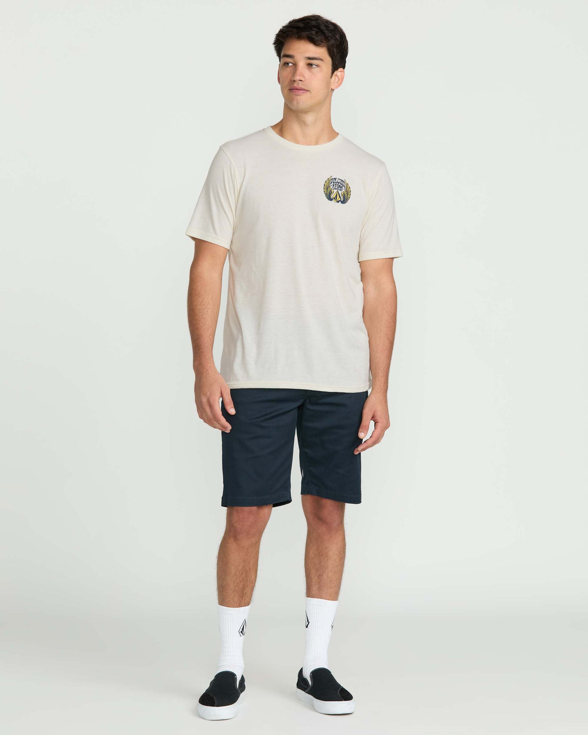 Men's Dactyl Short Sleeve Tee Off White Heather - Volcom