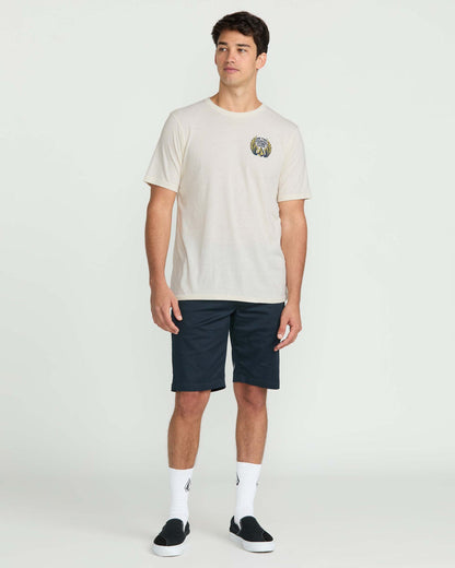 Men's Dactyl Short Sleeve Tee Off White Heather - Volcom