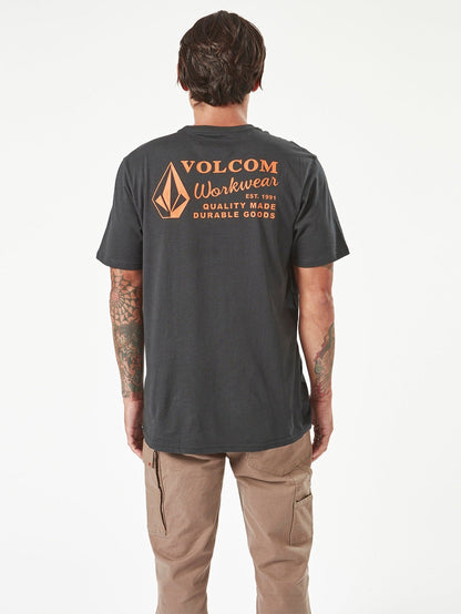 Men's Volcom Workwear Short Sleeve Tee Black - Volcom