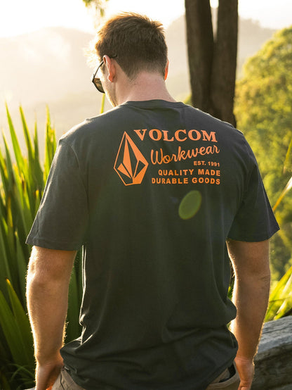 Men's Volcom Workwear Short Sleeve Tee Black - Volcom