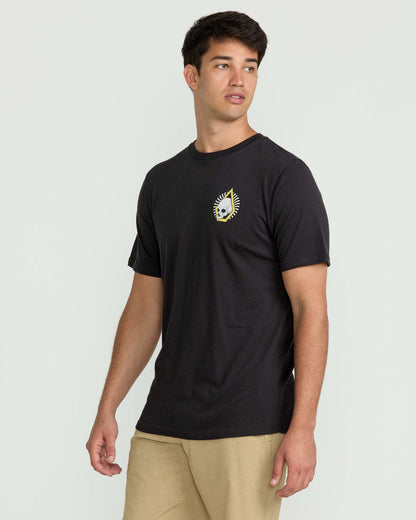 Men's Arched Short Sleeve Tee Washed Black Heather - Volcom