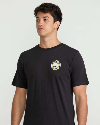 Men's Arched Short Sleeve Tee Washed Black Heather - Volcom