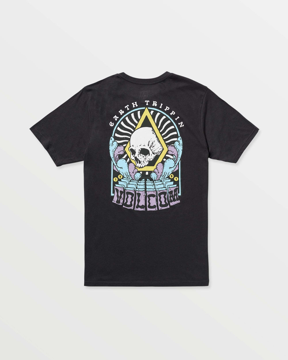 Men's Arched Short Sleeve Tee Washed Black Heather - Volcom