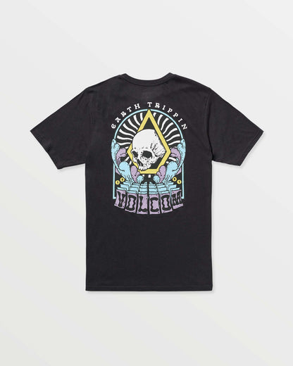 Men's Arched Short Sleeve Tee Washed Black Heather - Volcom
