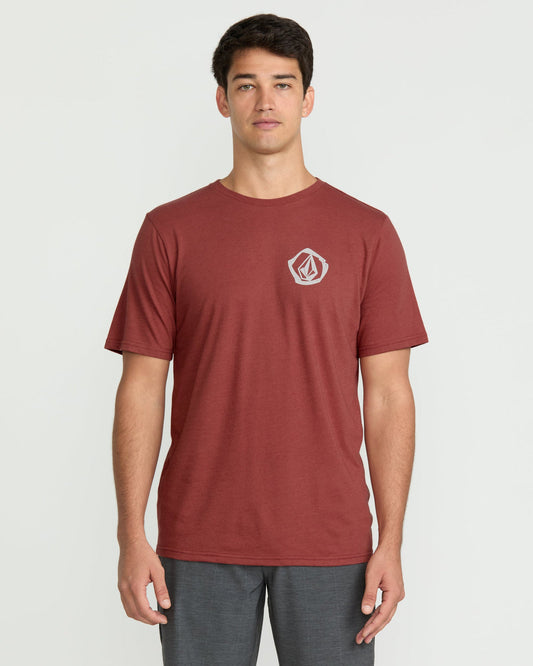 Men's Wavvy Short Sleeve Tee Mahogany Heather - Volcom