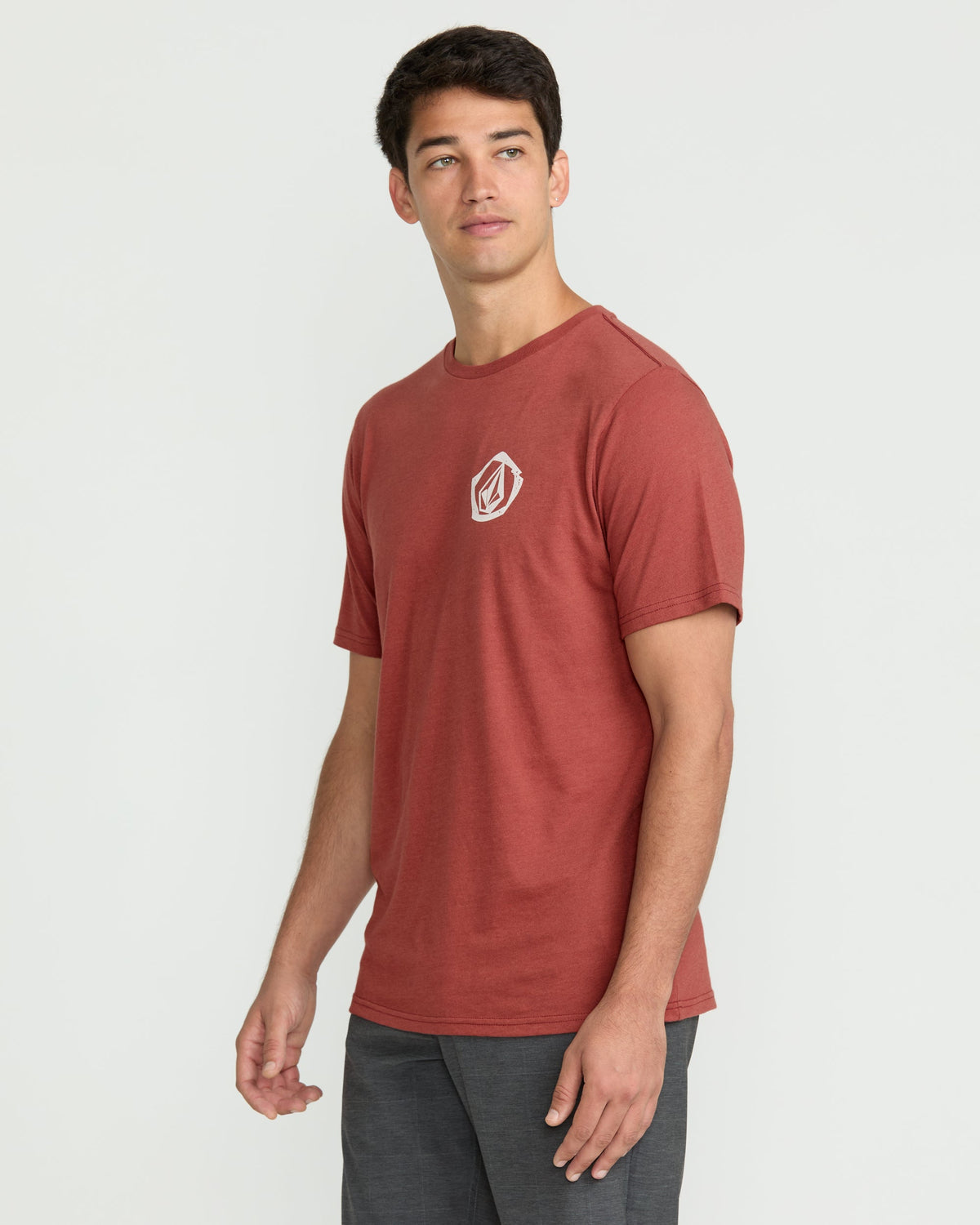 Men's Wavvy Short Sleeve Tee Mahogany Heather - Volcom