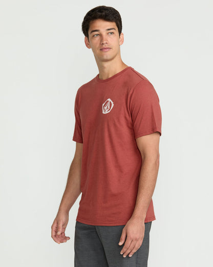 Men's Wavvy Short Sleeve Tee Mahogany Heather - Volcom