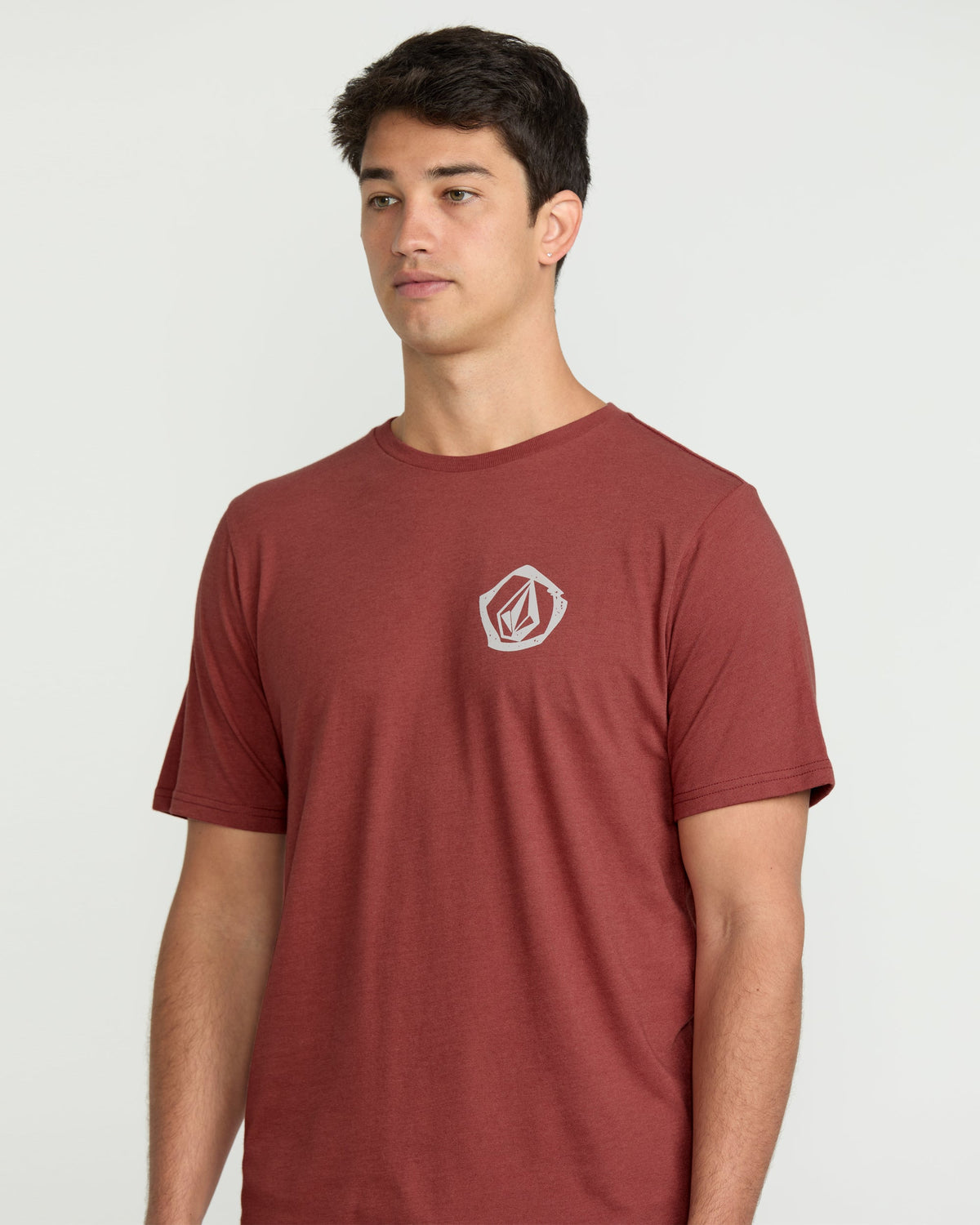 Men's Wavvy Short Sleeve Tee Mahogany Heather - Volcom