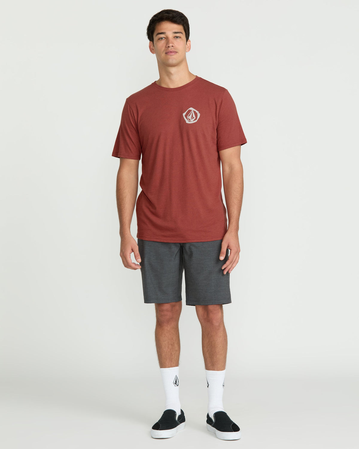Men's Wavvy Short Sleeve Tee Mahogany Heather - Volcom