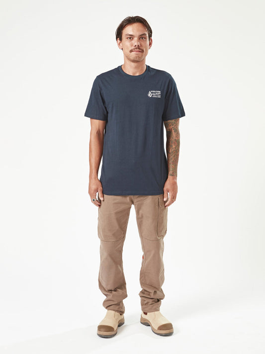 Men's Volcom Workwear Short Sleeve Tee Navy - Volcom