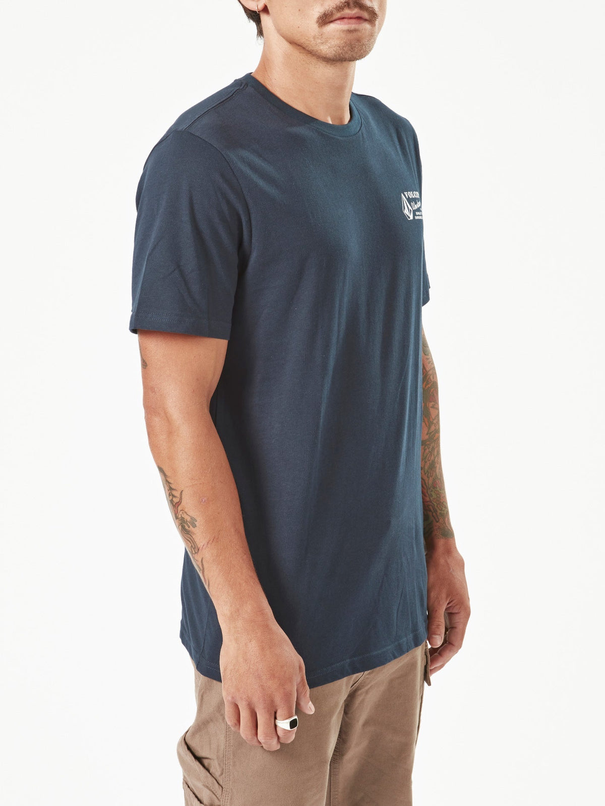 Men's Volcom Workwear Short Sleeve Tee Navy - Volcom
