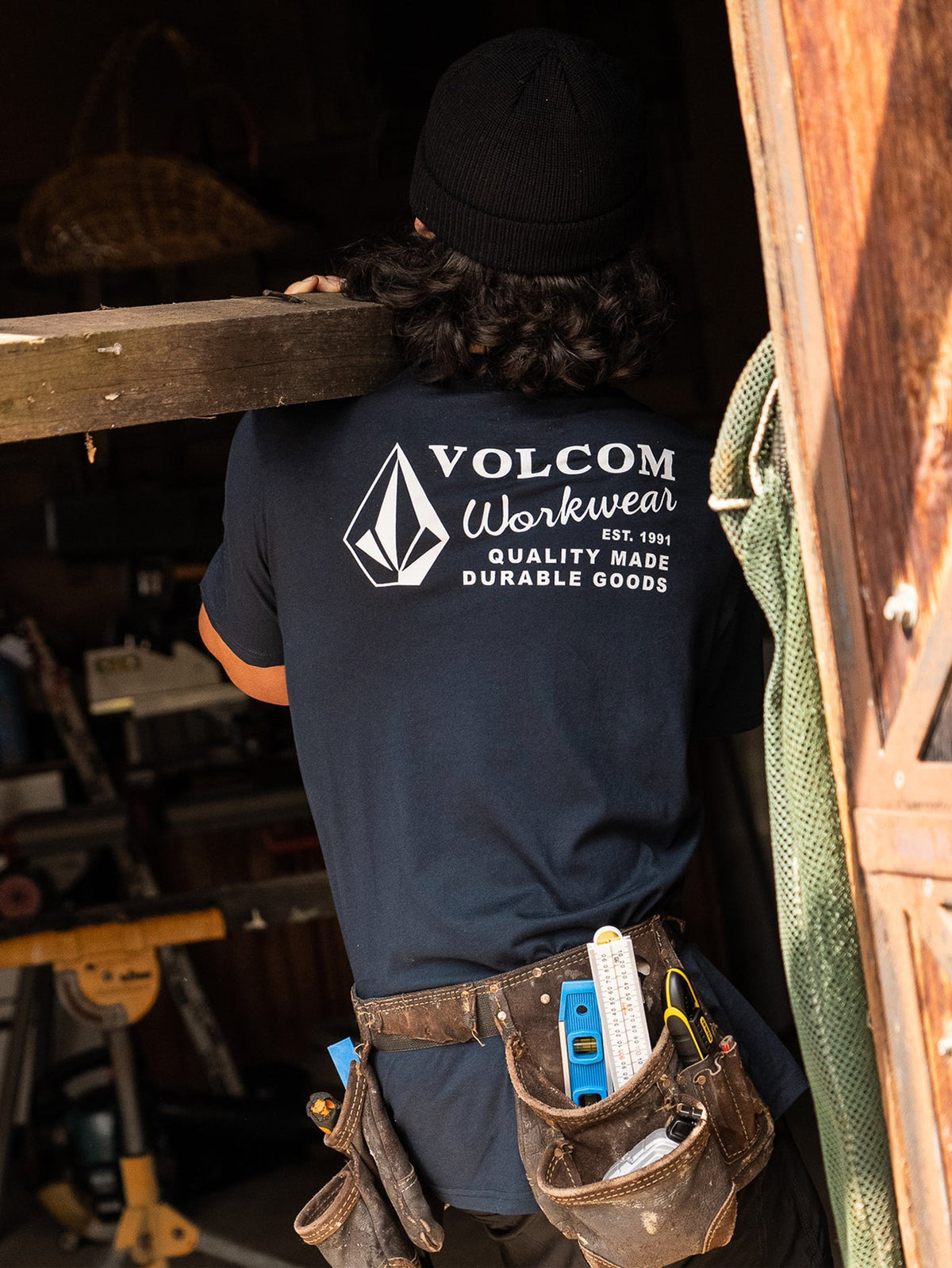Men's Volcom Workwear Short Sleeve Tee Navy - Volcom