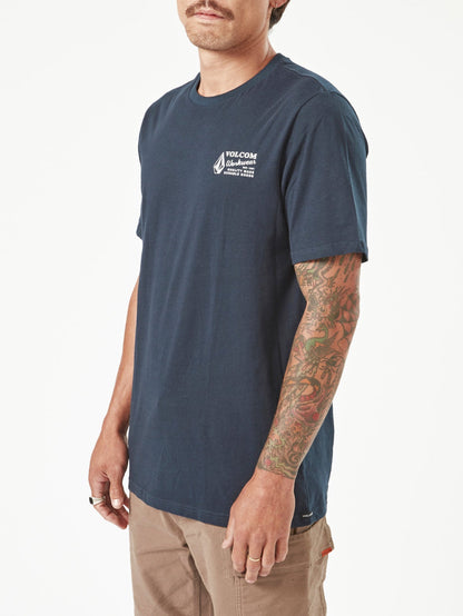 Men's Volcom Workwear Short Sleeve Tee Navy - Volcom
