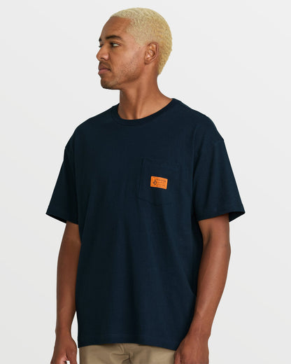 Men's Volcom Workwear Certifico Short Sleeve Tee Navy - Volcom