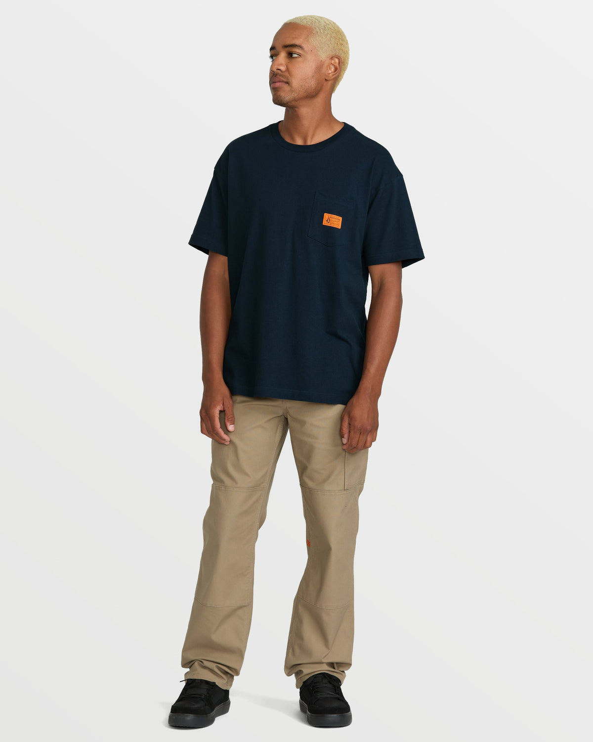 Men's Volcom Workwear Certifico Short Sleeve Tee Navy - Volcom