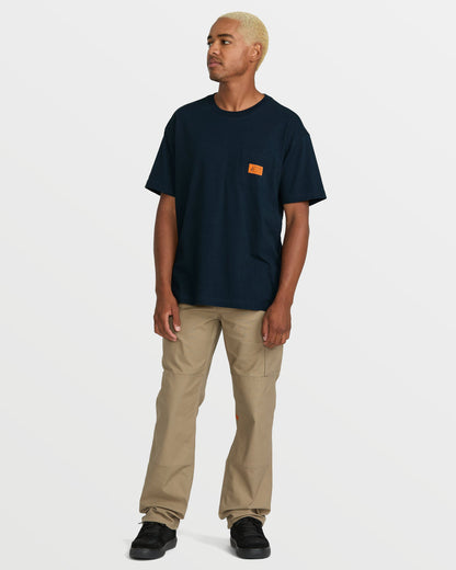 Men's Volcom Workwear Certifico Short Sleeve Tee Navy - Volcom