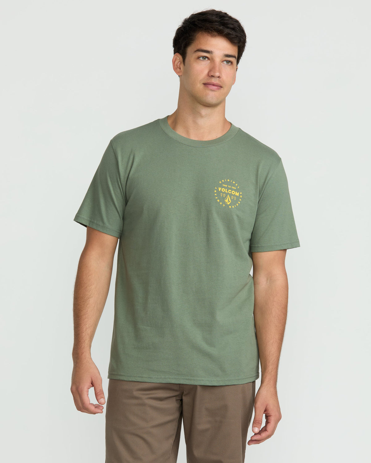 Men's Mortis Short Sleeve Tee Light Olive - Volcom