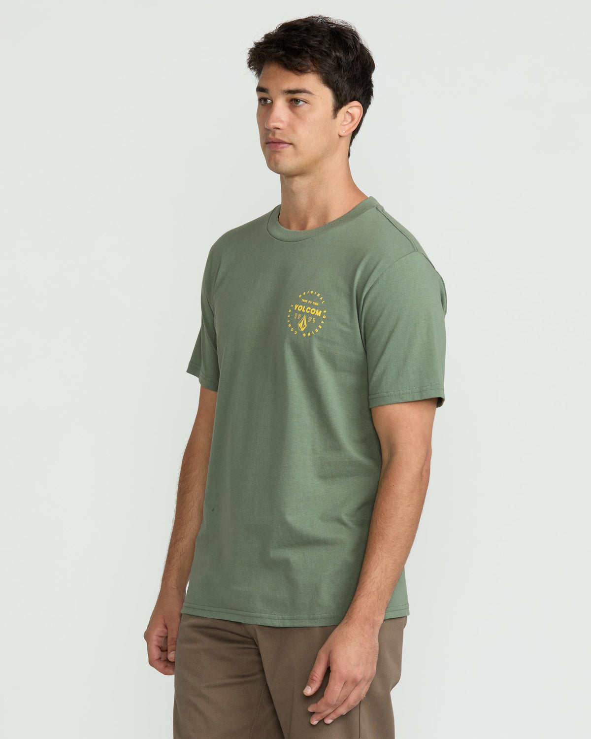 Men's Mortis Short Sleeve Tee Light Olive - Volcom