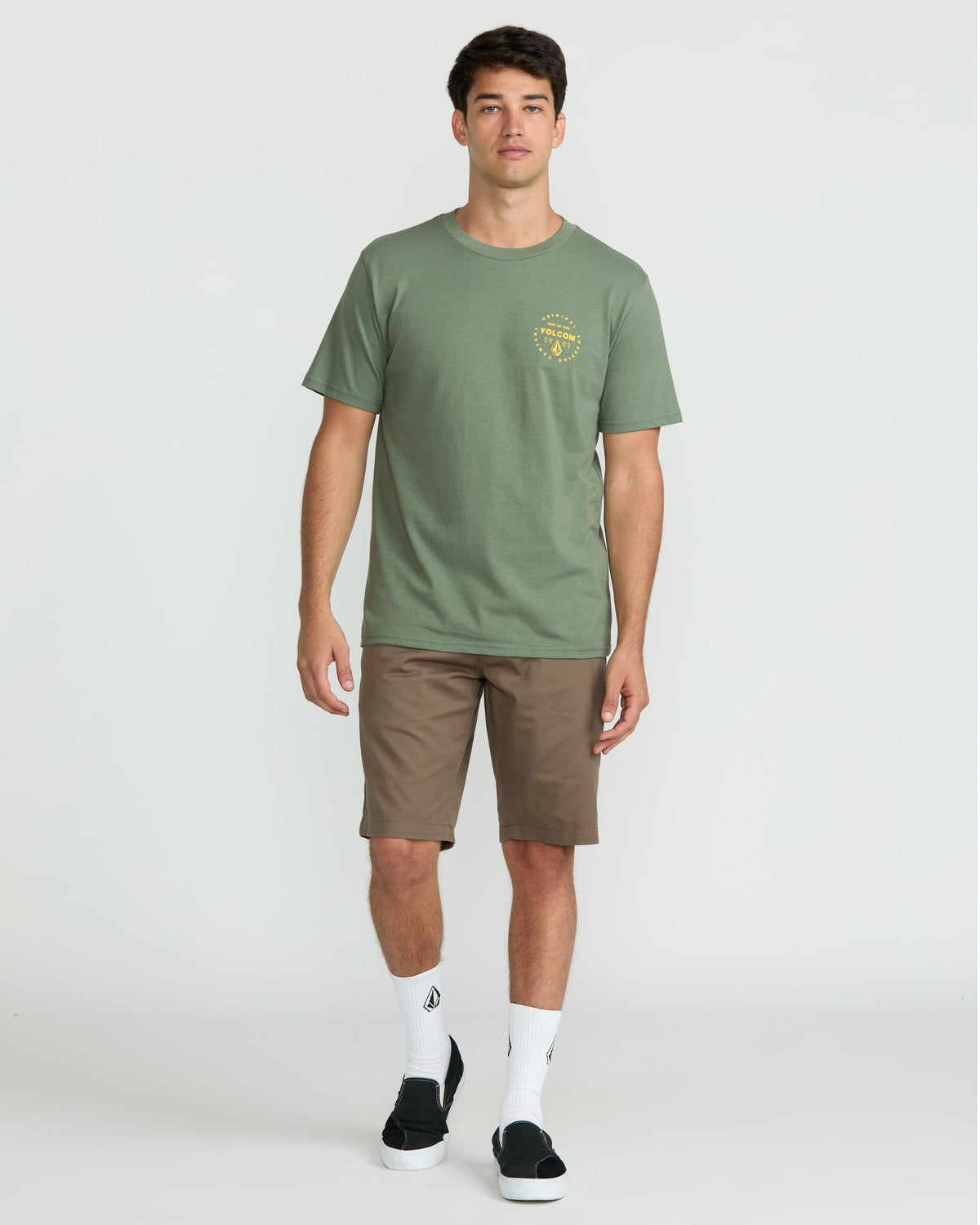 Men's Mortis Short Sleeve Tee Light Olive - Volcom