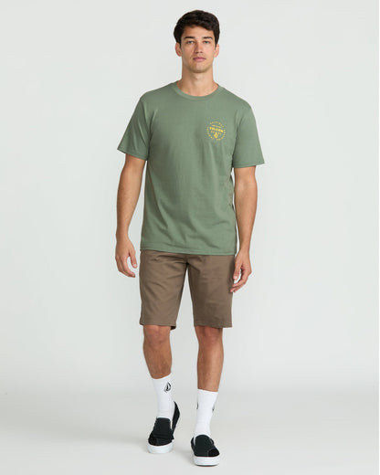 Men's Mortis Short Sleeve Tee Light Olive - Volcom