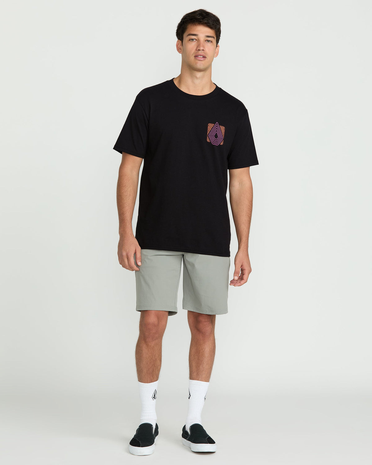 Men's Plated Short Sleeve Tee Black - Volcom