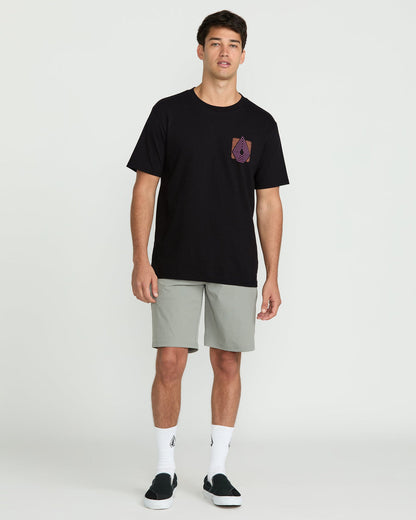 Men's Plated Short Sleeve Tee Black - Volcom