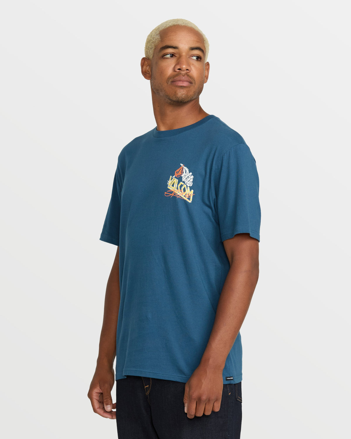 Men's Dropped This Short Sleeve Tee Deep Blue - Volcom