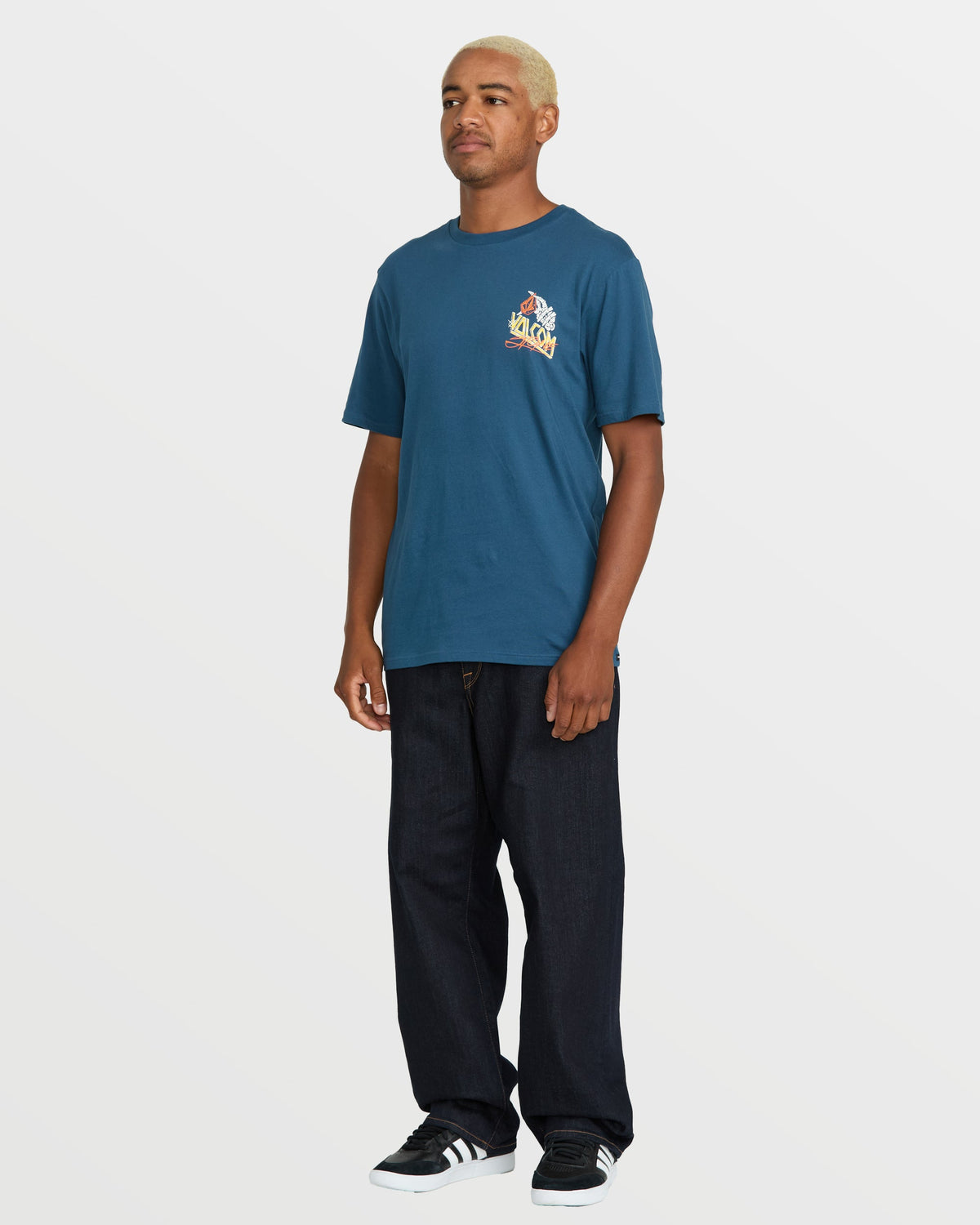 Men's Dropped This Short Sleeve Tee Deep Blue - Volcom