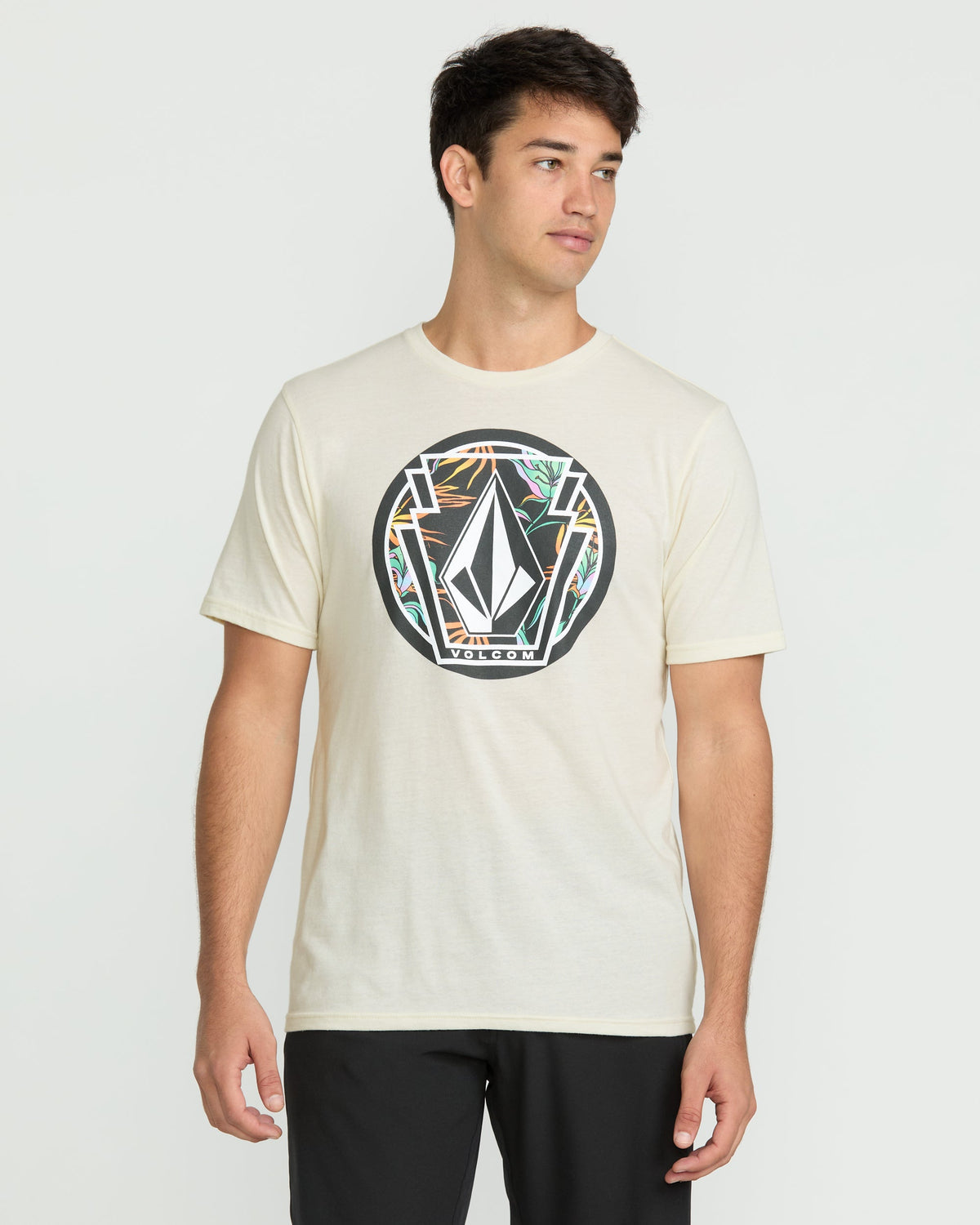 Men's Melting Short Sleeve Tee Off White Heather - Volcom