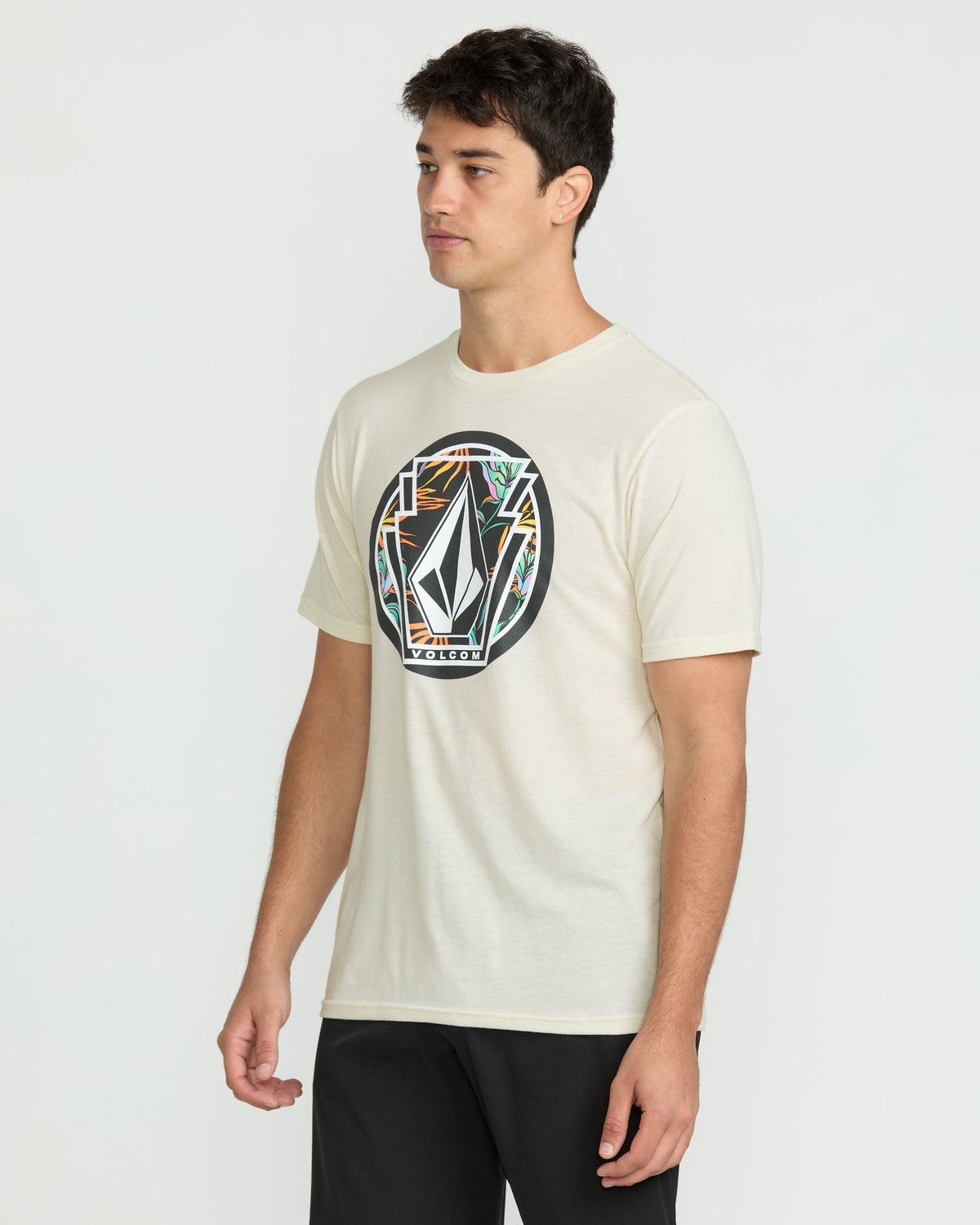 Men's Melting Short Sleeve Tee Off White Heather - Volcom