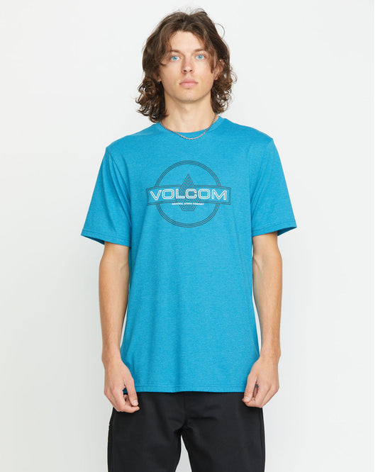 Men's Line Service Short Sleeve Tee Bay Blue Heather - Volcom