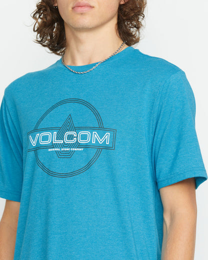 Men's Line Service Short Sleeve Tee Bay Blue Heather - Volcom