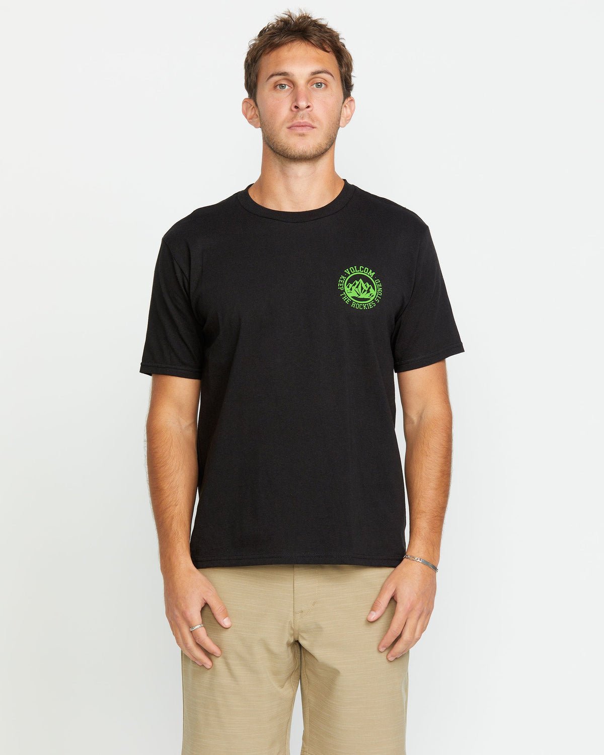 Men's Keep Rockies Stoned Short Sleeve Tee Black - Volcom