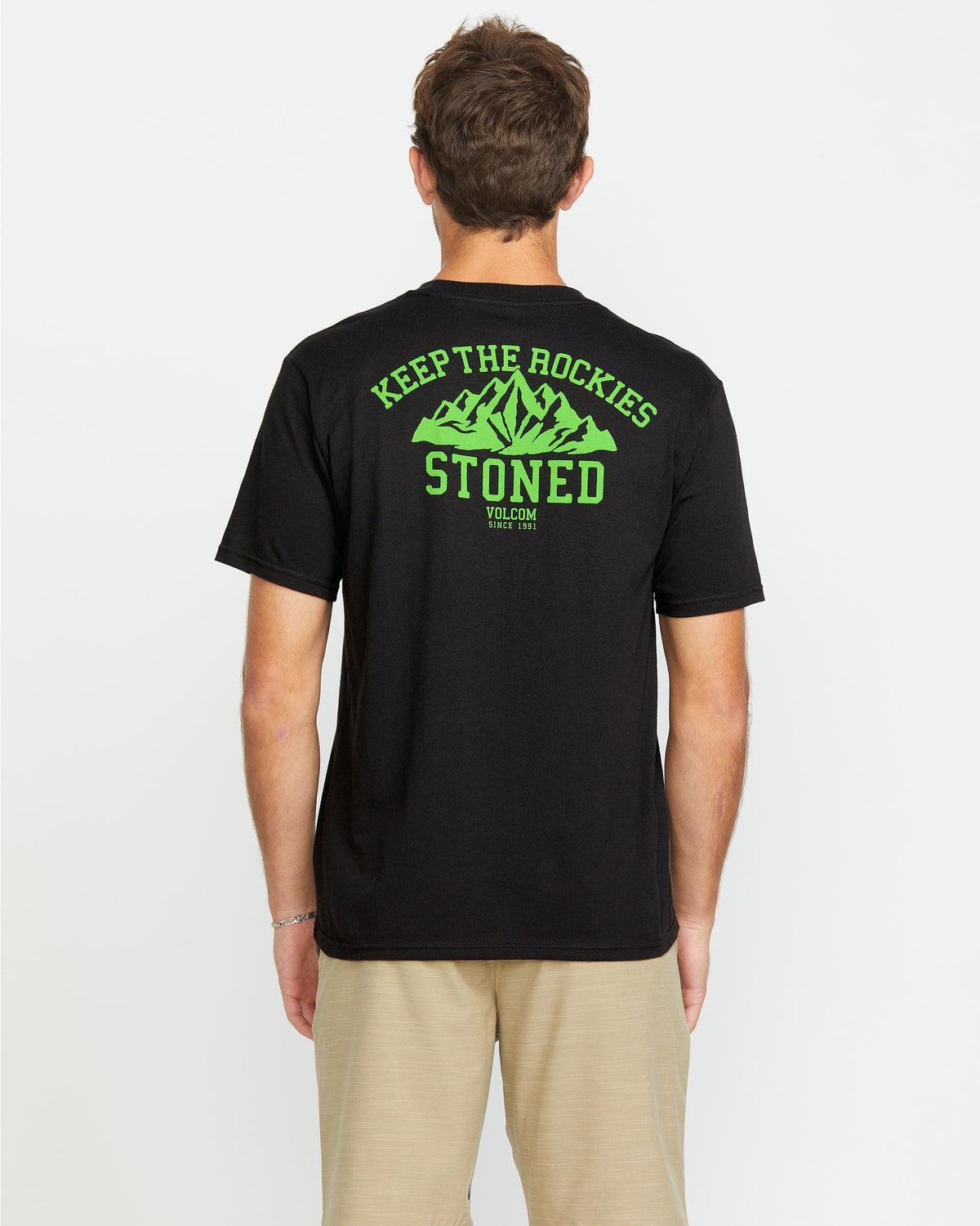 Men's Keep Rockies Stoned Short Sleeve Tee Black - Volcom