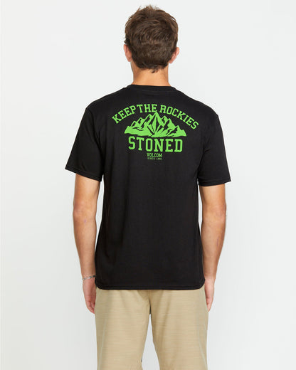 Men's Keep Rockies Stoned Short Sleeve Tee Black - Volcom