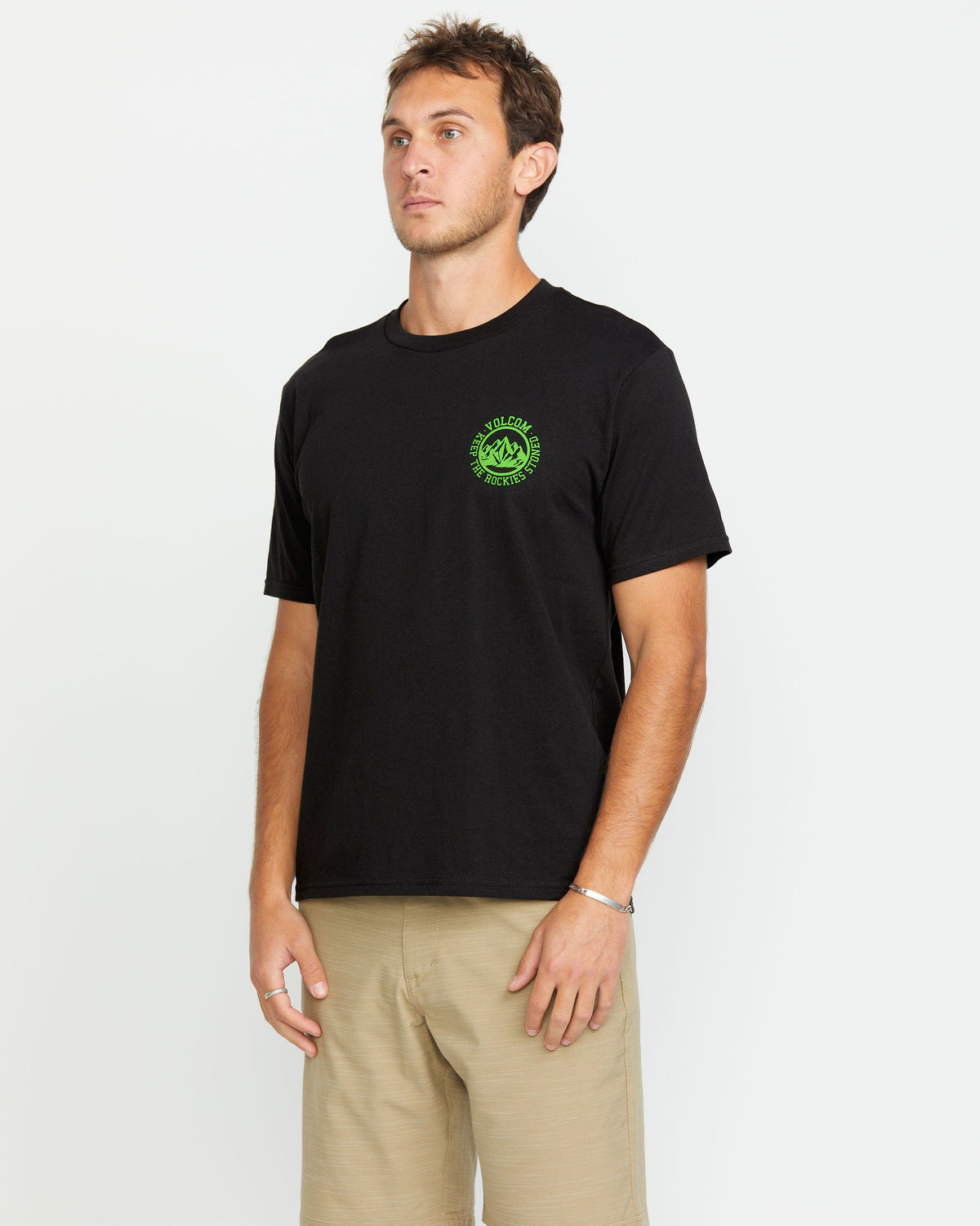 Men's Keep Rockies Stoned Short Sleeve Tee Black - Volcom