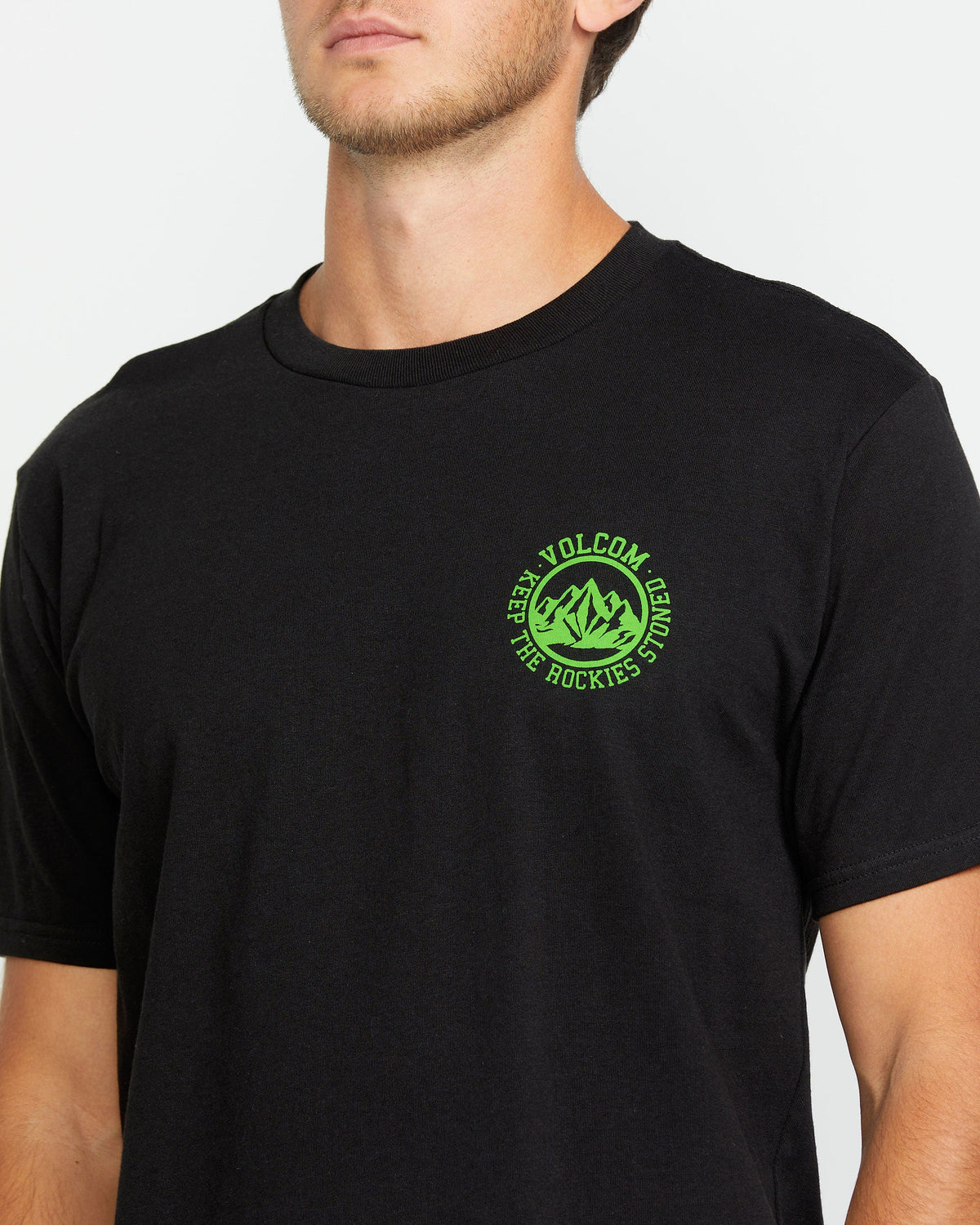 Men's Keep Rockies Stoned Short Sleeve Tee Black - Volcom