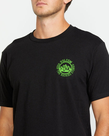 Men's Keep Rockies Stoned Short Sleeve Tee Black - Volcom