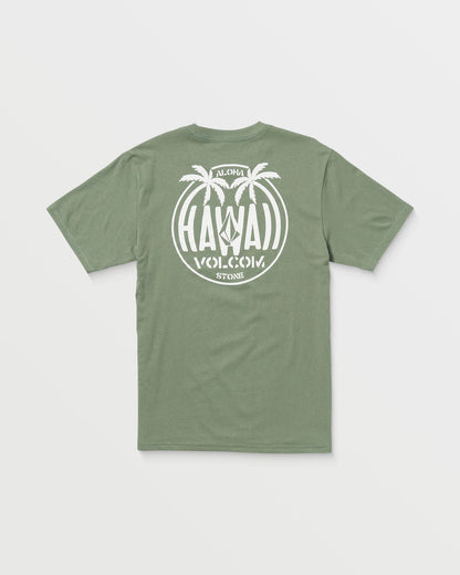 Men's Holoholo Short Sleeve Tee Light Olive - Volcom