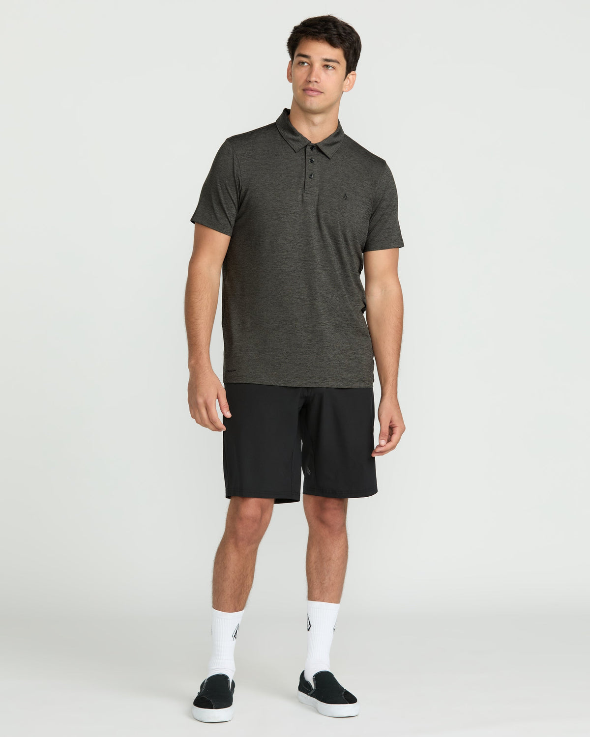 Men's Hazard Pro Polo Short Sleeve Shirt Pewter - Volcom