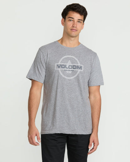 Men's Line Service Short Sleeve Tee Heather Grey - Volcom