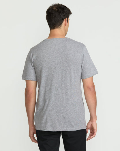 Men's Line Service Short Sleeve Tee Heather Grey - Volcom