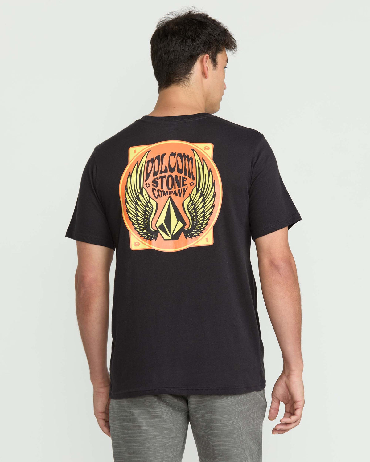 Men's Dactyl Short Sleeve Tee Washed Black Heather - Volcom